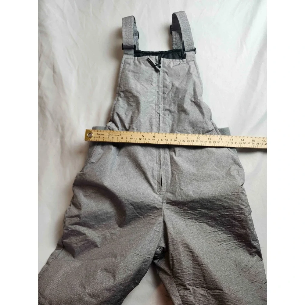 Wulful Kids Snow Bib Overalls Size 6-7 Gray Insulated Waterproof Winter Ski Pant